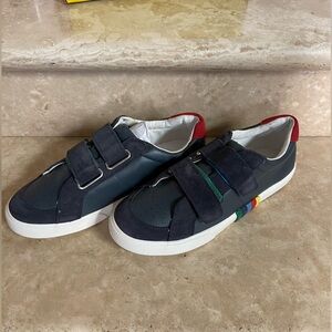 Mini Boden 2 strap low top sneakers leather